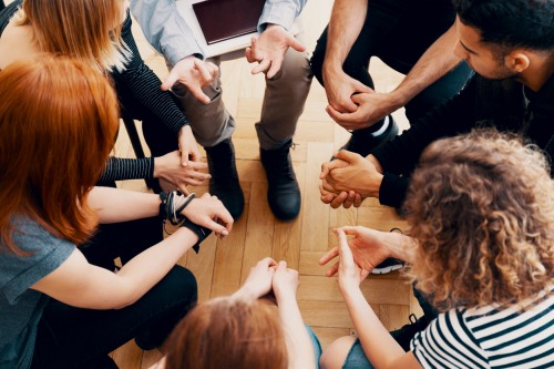 People sitting in a circle